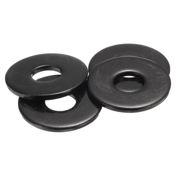 4 Pcs M12 Stainless Steel Flat Washers, 37mm Outer Diameter Metal Flat Washer for Screws and Bolts, Black Finish