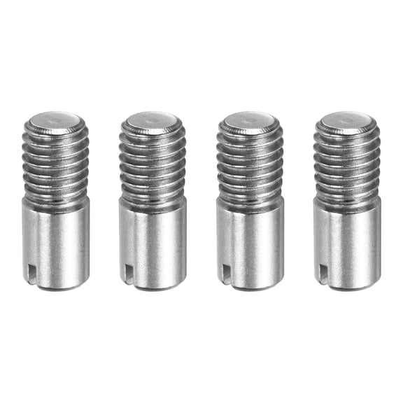 4 Pcs M8 x 20mm Slotted Cylindrical Pins, 304 Stainless Steel External Thread Locating Parallel Pins