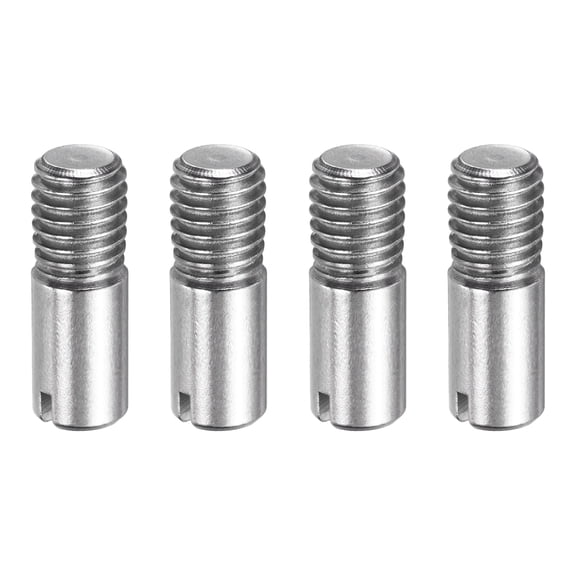 4 Pcs M8 x 25mm Slotted Cylindrical Pins, 304 Stainless Steel External Thread Locating Parallel Pins