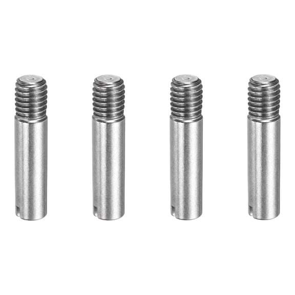 4 Pcs M8 x 30mm Slotted Cylindrical Pins, 304 Stainless Steel External Thread Locating Parallel Pins