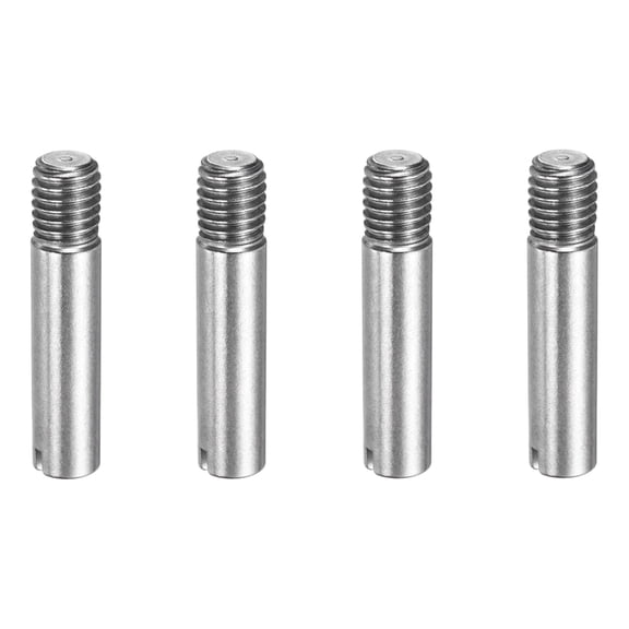 4 Pcs M8 x 35mm Slotted Cylindrical Pins, 304 Stainless Steel External Thread Locating Parallel Pins