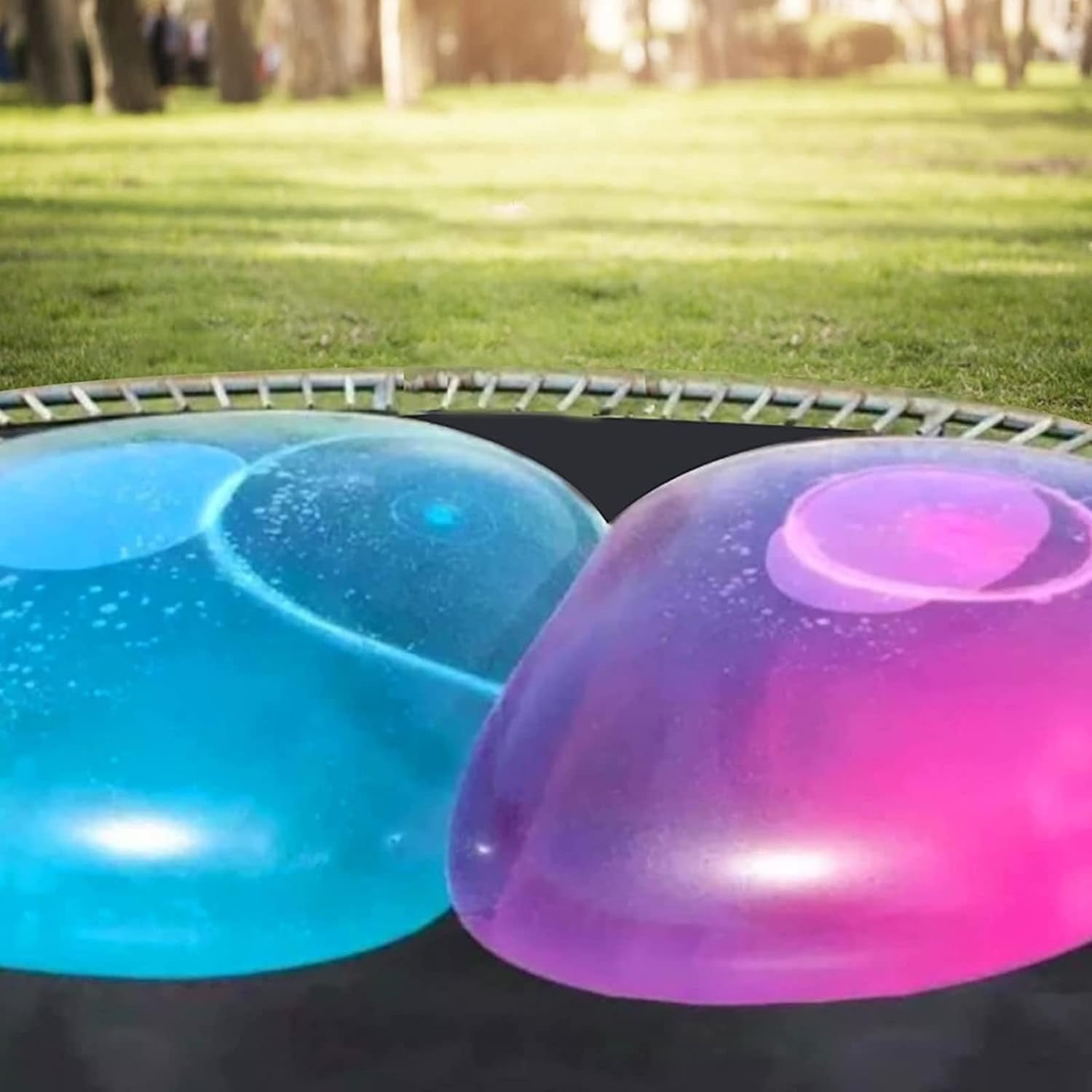 4 Pcs Magic Bubble Balls, Transparent Bouncy Balloons, Inflatable Water Ball, Magic Bubble Ball, Bouncing Balloons, Inflatable Water Ball, Beach Garden Ball Outdoor Party, 4 Colours Large