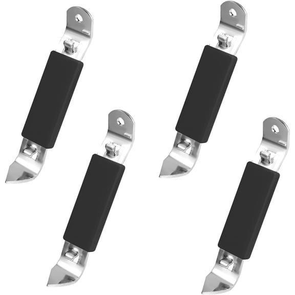 4 Pcs Magnetic Bottle Openers, Stainless Steel Manual Openers Punch Can Tapper for Beer Beverages (Black)