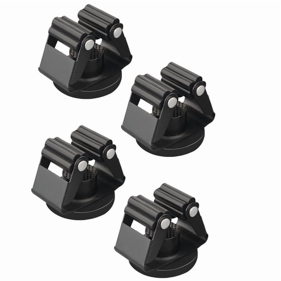 4 Pcs Magnetic Mop Broom Holder Movable Magnetic Broom Holder Rack, Anti Slip Wall Mounted Utility for Cleaning Tools, Garage, Kitchen, Laundry, Garden (Black)