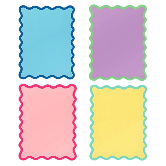 4 Pcs Mahjong Shuffling Card Set, 5.1 x 6.7 in Multicolor Mahjong Line Finders with Wavy Edges, Food-Safe PP Plastic for Easy Tile Collection, Mah Jong Beginners Present