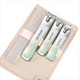 thumbnail image 1 of 4 Pcs Manicure Sets, Carbon Steel Nail Clippers, Women Portable Manicure Tool Manicure Set, Travel Nail Kit for Women (Gradient Green), 1 of 7