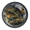 thumbnail image 1 of 4 Pcs Map Knobs for Kitchen Cabinet Cupboard Dresser Bookcase Drawer Pulls Handles Round Home Decor, 1 of 8