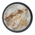 thumbnail image 1 of 4 Pcs Marble Texture Knobs for Kitchen Cabinet Cupboard Dresser Bookcase Drawer Pulls Handles Round Home Decor, 1 of 8