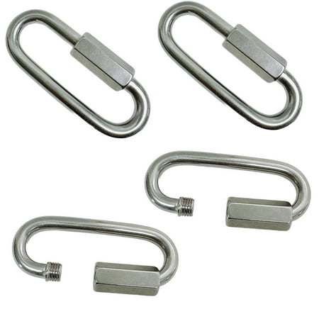 4 Pcs Marine Boat 3/16" Long Quick Link 800 Lbs WLL Connect Link Stainless Steel T316