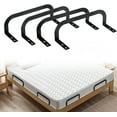 thumbnail image 1 of 4 Pcs Mattress Slide Stopper, Boriyuan 3.5inch Tall Mattress Retainer Bar Bracket, Non-Slip Metal Mattress Stabilizers for Wooden Bed Frame (Black), 1 of 9