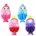 thumbnail image 1 of 4 Pcs Mermaid Kids Loofah for Girl Boy Body Shower Cute Animal Bath Shower Sponges Toddler Baby Bath Supplies, 1 of 5