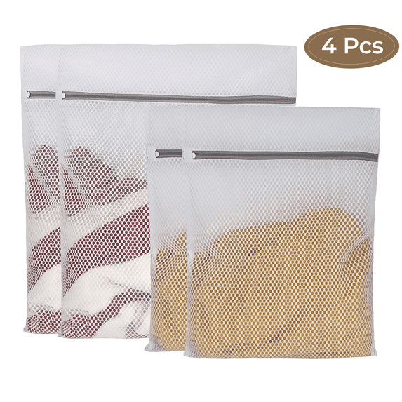 4 Pcs Mesh Laundry Bags for Delicates(2XL+2L), Laundry Bags Mesh Wash Bags, Lingerie Bags(24" x 19")