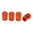 thumbnail image 1 of Unique Bargains 4 Pcs Mesh Pattern Tire Valve Stem Caps Decorative Tyre Valve Dust Covers Aluminum Alloy Orange 16mm, 1 of 7