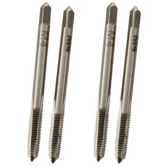 4 Pcs Metal 4Mm Screw Thread Metric Plugs Taps Hand Tool