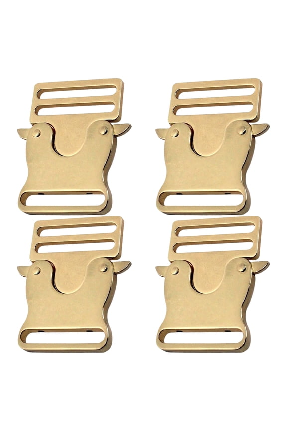 4 Pcs Metal Buckle Fasteners Quick Side Release Buckles Easy to Use For Leather Crafts And Strap Replacement
