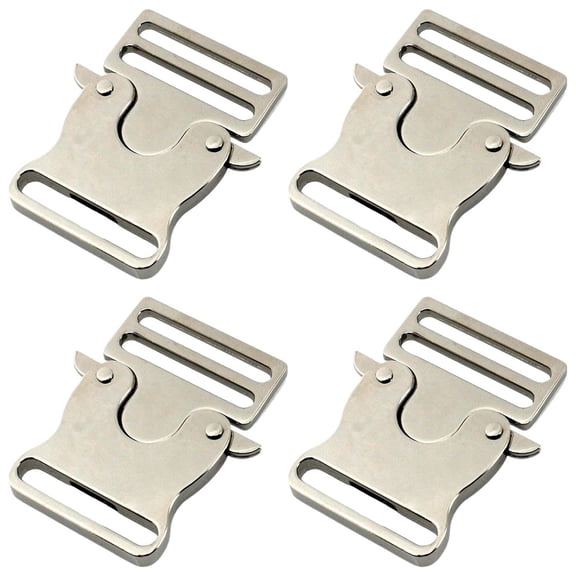 4 Pcs Metal Buckle Fasteners Quick Side Release Buckles Easy to Use For Leather Crafts And Strap Replacement