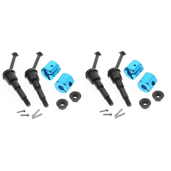 4 Pcs Metal Drive Shaft CVD and Adapter Nut Set for SW-01 SW01 1/24 4WD RC Car Upgrade Parts,1