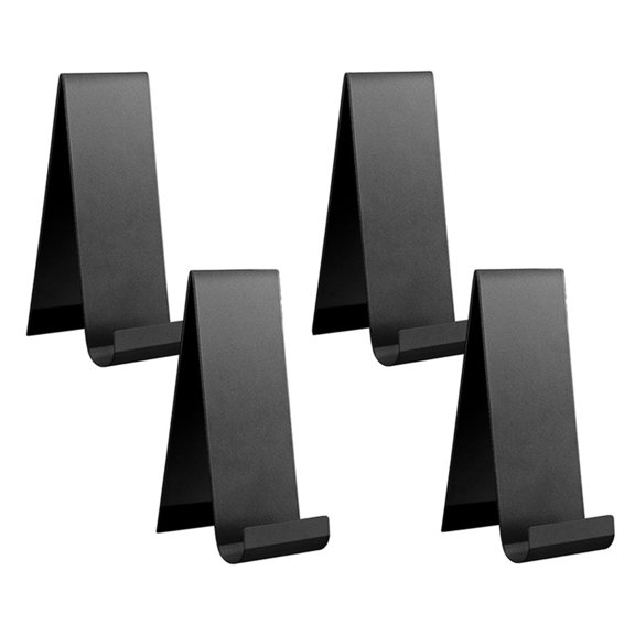 4 Pcs Metal Fancy Brochure Holder Display Flyer Brochure Holder Stand Table Vertical Countertop Literature Organizer for Booklets Pamphlet Magazine Menu Journals(Black)