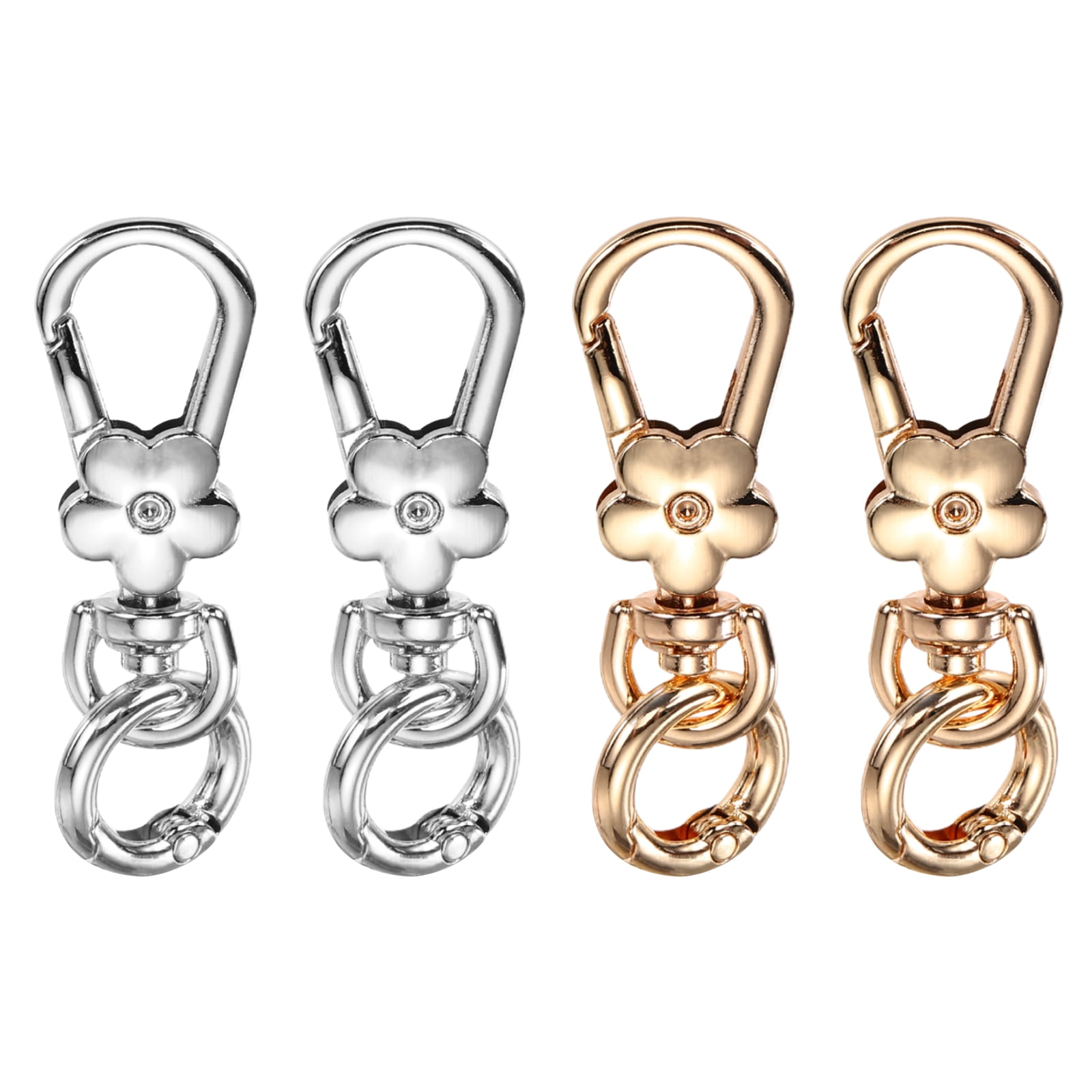 4 Pcs Metal Keychain Clip Swivel Lobster Claw Clasp Quick Release Key ...