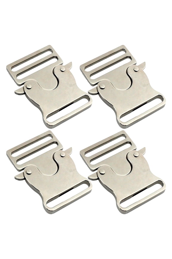 4 Pcs Metal Quick Side Release Buckles Multifunctional Replacement Buckles For Harnesses Belts And Bags