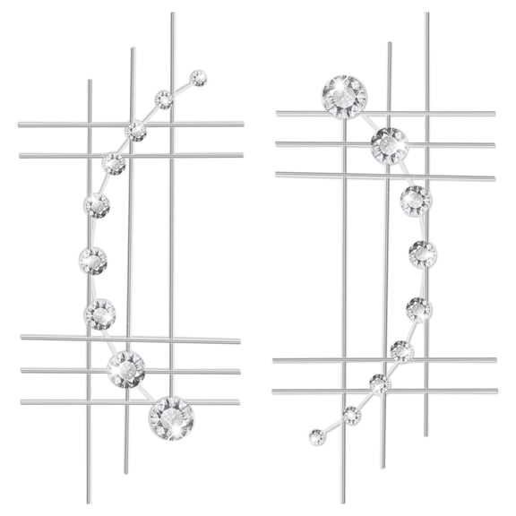 4 Pcs Metal Wall Art, Silver Polygonal Design for Living Room, Modern Home Wall Decor with Reflective Beads, Abstract Geometric Accent, Long-lasting Iron Sculpture, 36 x 12 cm/14.17 x 4.72 in