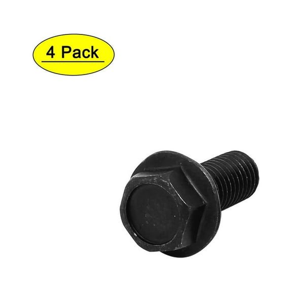 4 Pcs Metallic M7x15mm Reverse Thread Screw Black for Cutting Machine