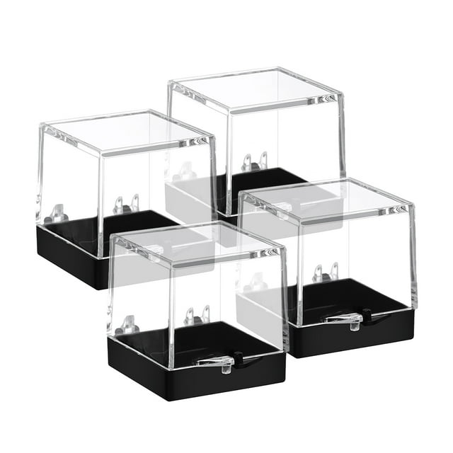 4 Pcs Mineral Standard Box Specimen Storage Case Specimen Container Display Container