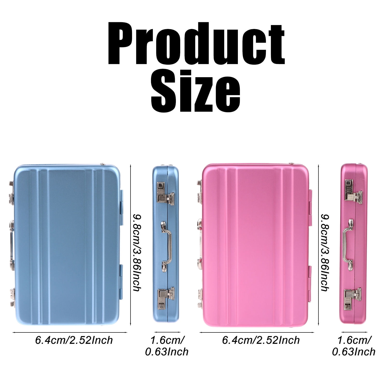 OBANGONG Pcs Mini Business Card Holder For Men Cute Black