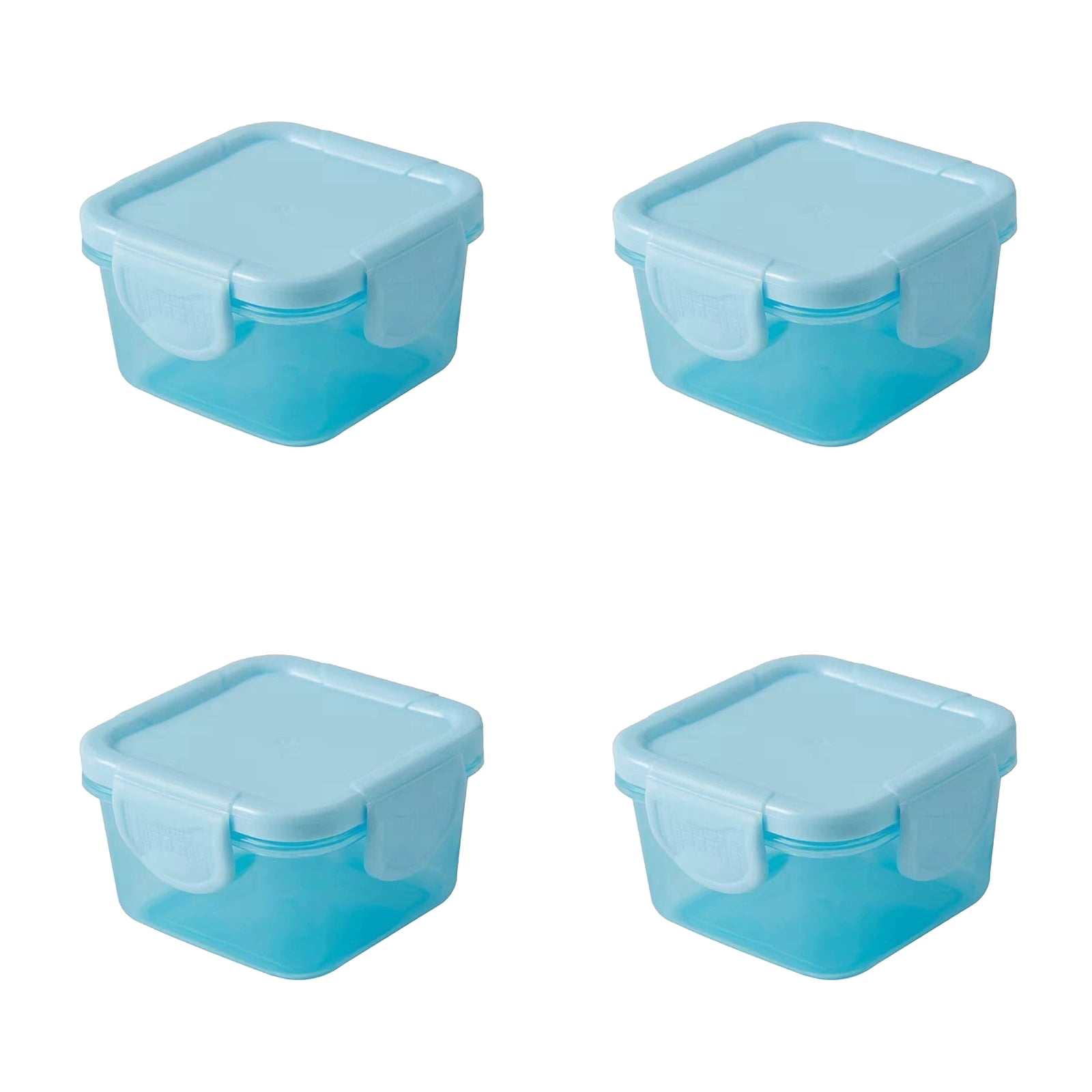 Small Round Tupperware Containers 4 Pcs Mini Food Storage Containers, Small Tupperware Containers with ...