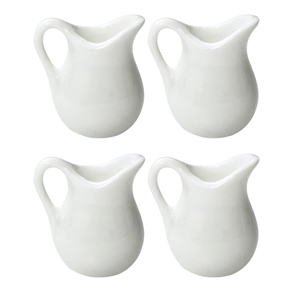 4 Pcs Mini Milk Jug Models Dollhouse Decor Mini Porcelain Creamer Miniature Decoration Mini Ceramic Milk Jug
