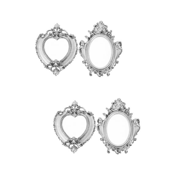 4-Pack Mini Photo Frames for Display, Decorative Picture Frame Props, Small Ornament Display Shelves for Photos