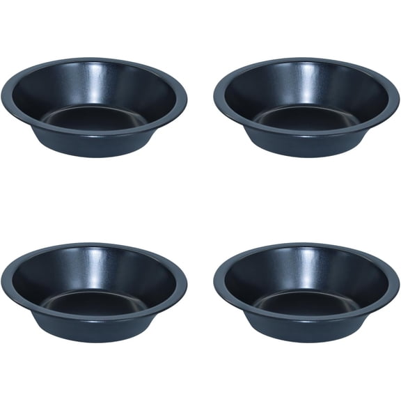4 Pcs Mini Pie Pans, 5 Inch Round Small Pot Pie Plates, Nonstick Carbon Steel Bakeware Set for Baking Pies, Tarts