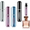 thumbnail image 1 of 4 Pcs Mini Refillable Perfume Portable Atomizer Bottle, 5ml Bottom-Fill Perfume Spray Scent Dispenser, Leak-Proof Travel Pump for Cologne, Aftershave & Purse (Silver/Pink/Blue/Black/), 1 of 7