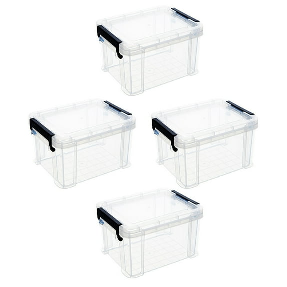 4 Pcs Mini Storage Box Toy Parts Case Holder Bins with Lid Containers Lids Collection
