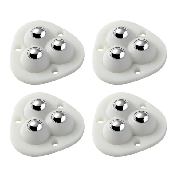 4 Pcs Mini Swivel Wheels Rotatable Caster Wheels Self Adhesive Universal Wheels for Bins Bottom Storage Box Cabinet