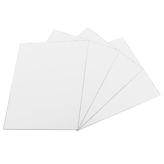 4 Pcs Mirror Tiles Self Adhesive Square Mirrors Plastic Small for Wall Acrylic Soft