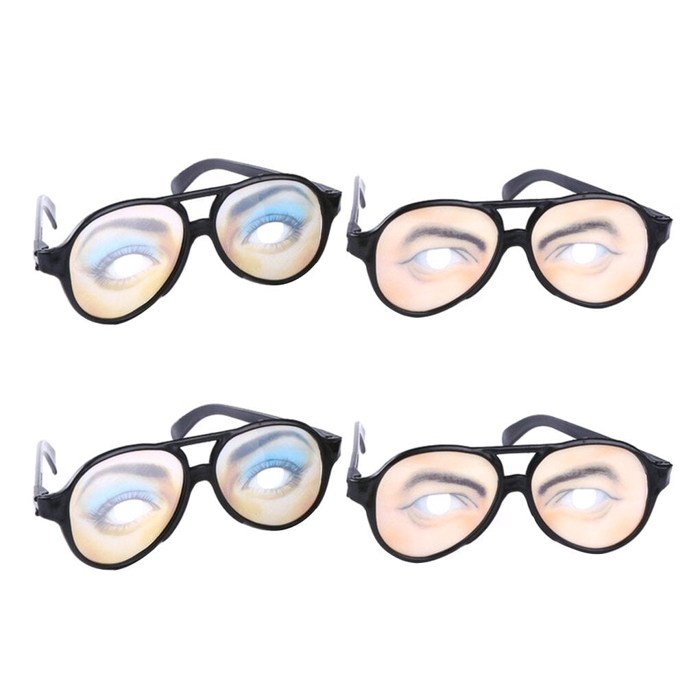 4 Pcs Modeling Glasses Novelty Sunglasses Male Female Eye Eyes Disguise