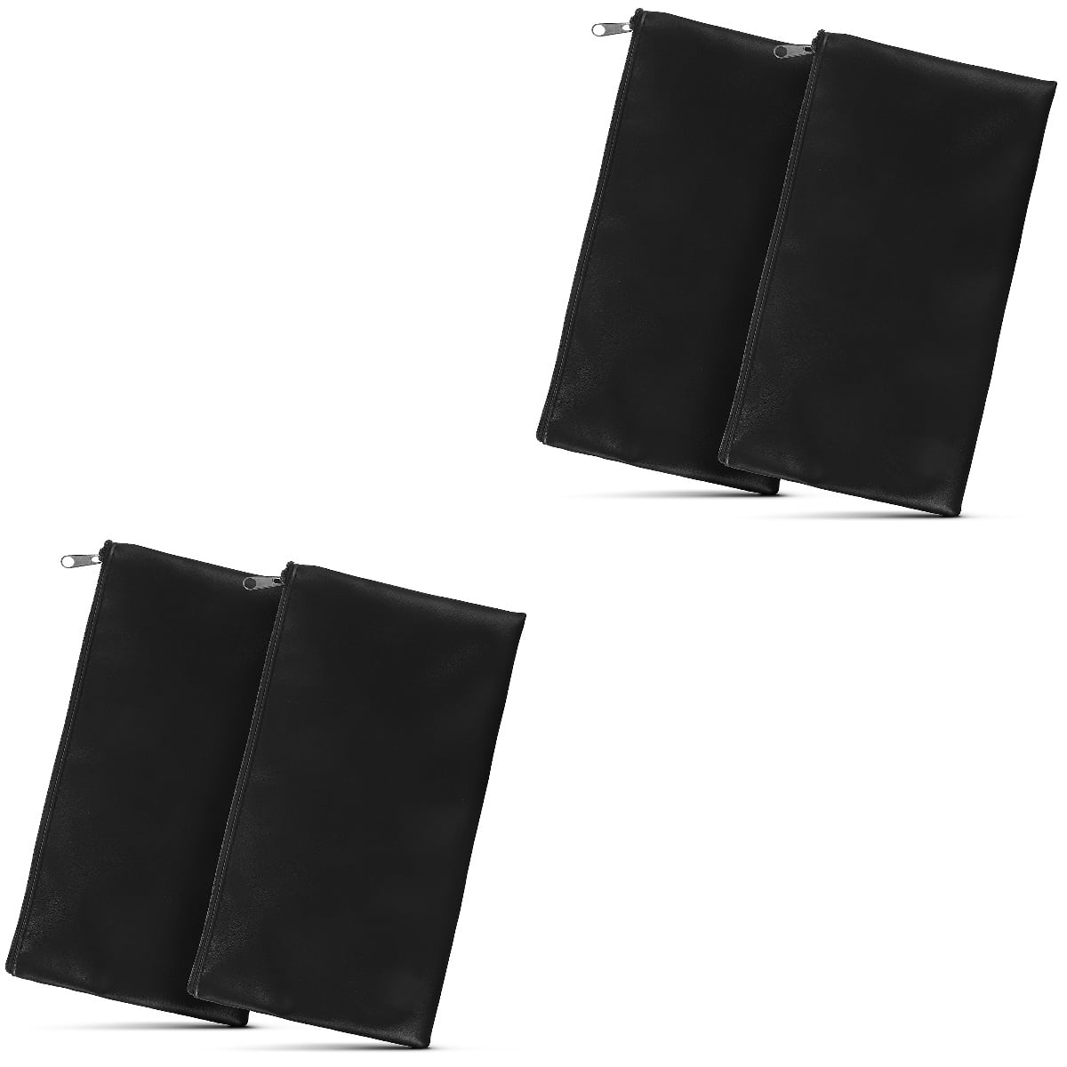 4 Pcs Money Bags for Cash Deposit Money Coin Bags Receipt Pouches Utility with Zipper for Women Men