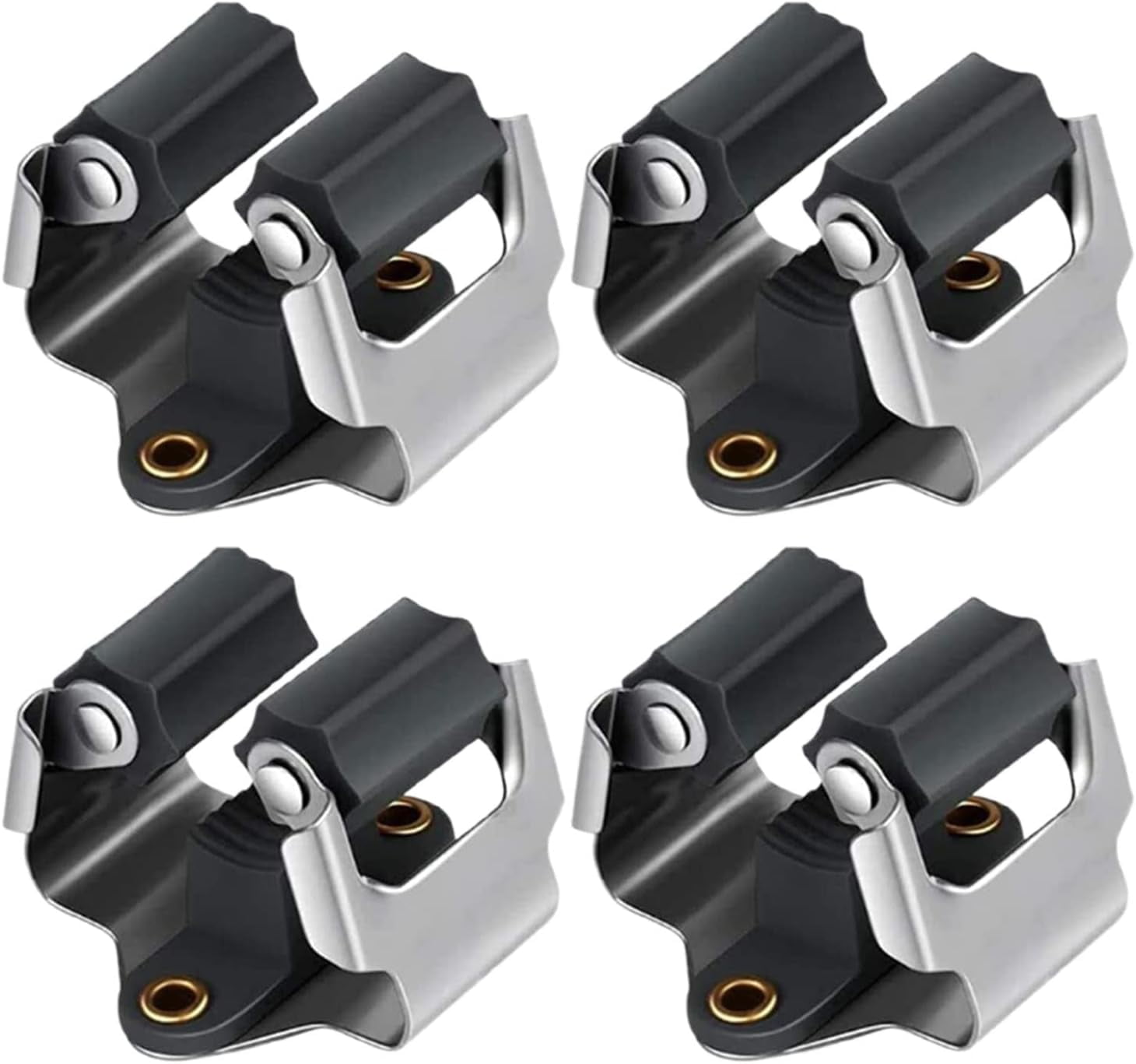 4 Pcs Mop Broom Holders Wall Mounted Mop Holders with 8 Screws Heavy