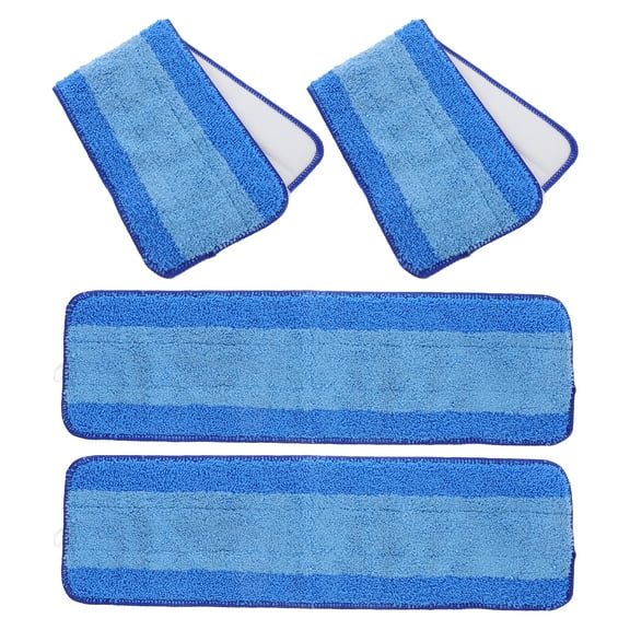 4 Pcs Mop Pad Microfiber Mop Mop Refill Refills Replacement Mop Heads Fiber Reusable Mop Fiber Pads