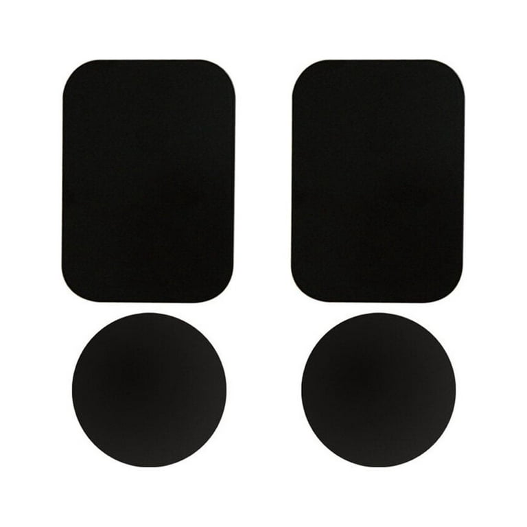 4 Pcs Mount Metal Plate Phone Guide Magnet Sticker Universal Round and  Square Guide Magnetic Car Mounts Full Adhesive Stickers for Mobile Phone  Navigation 