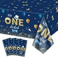 thumbnail image 1 of 4 Pcs Mr Onederful 1st Birthday Tablecloths - Rectangular Navy Royal Blue Table Covers 1st Birthday Decorations for Boys Kids Baby First Birthday Shower Party Supplies, 51 x 86.6 Inch, 1 of 8