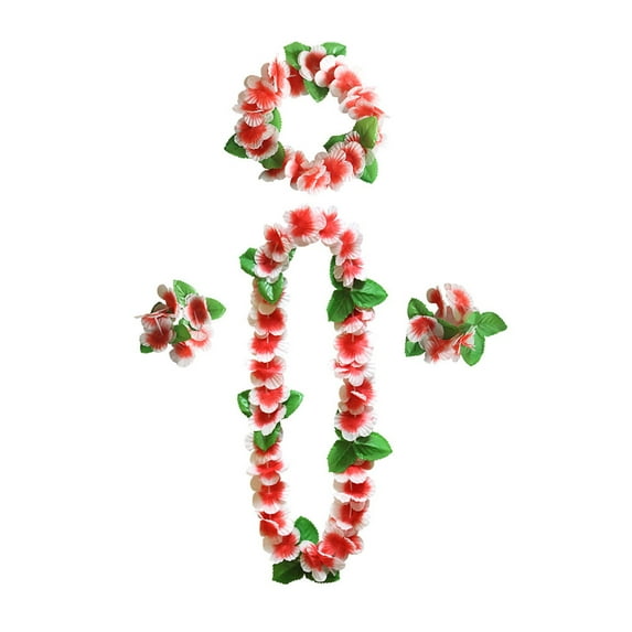 4 Pcs Multicolor Hawaiian Leis for Graduation Party, Dance Party, Photo Prop in Outdoors (Multicolor)
