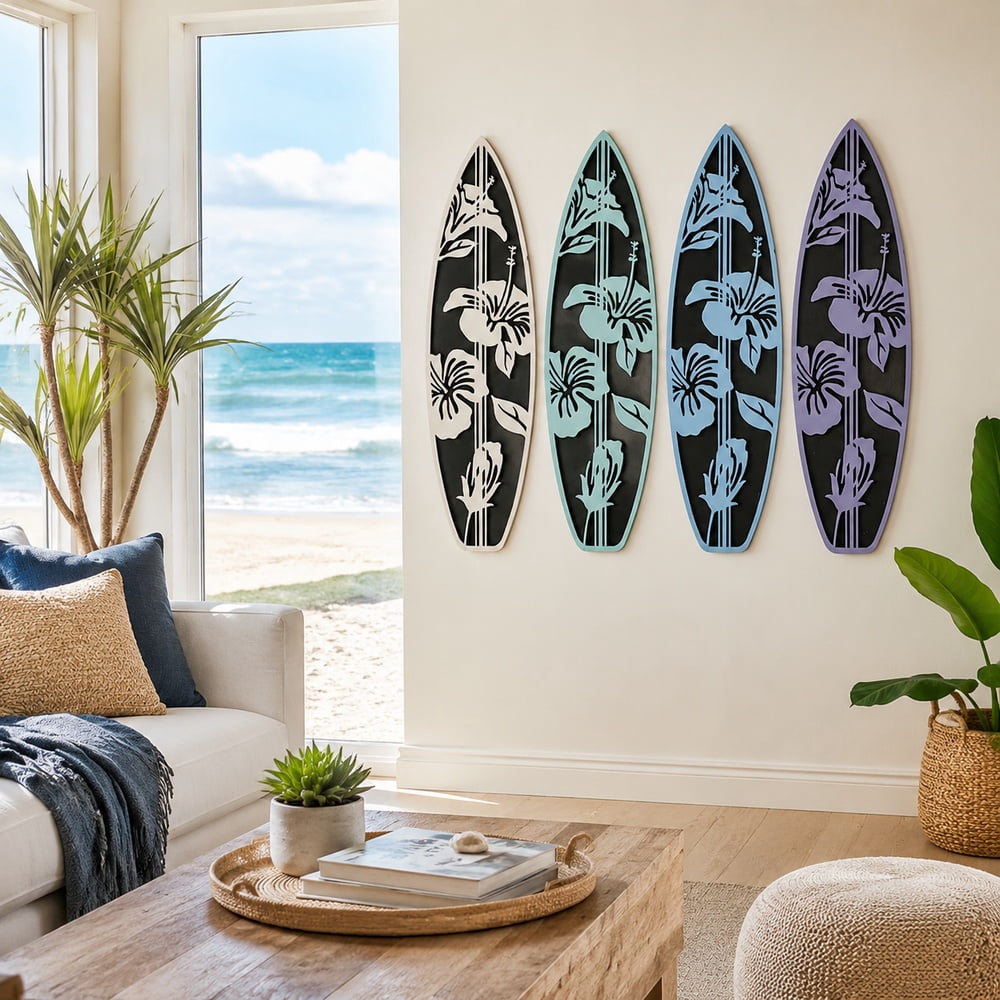 Tiki Surfboards Tropical Home Decor