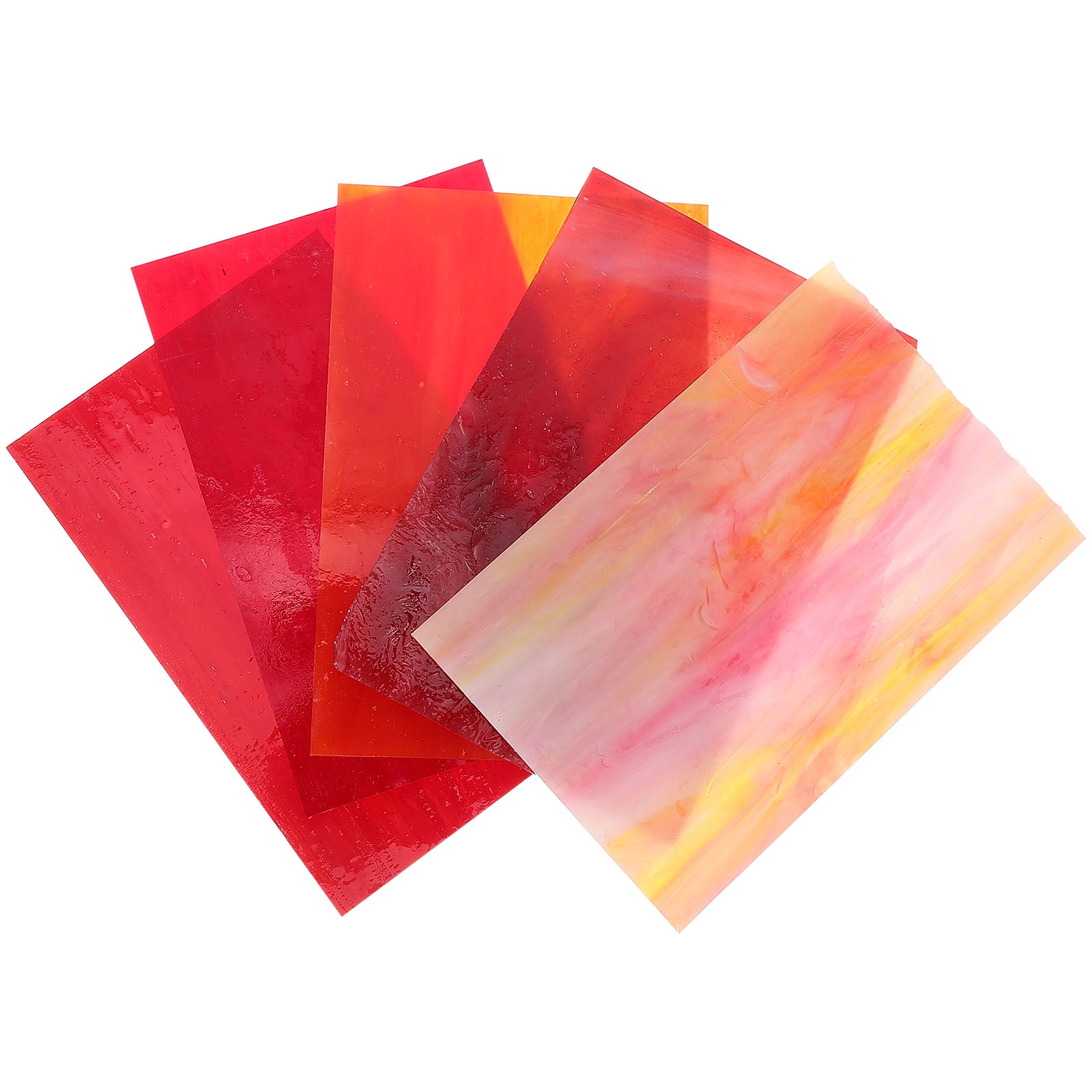 4 Pcs Multicolored Glass Decor Delicate Mosaic Tiles Beginner Stained Glass Supplies