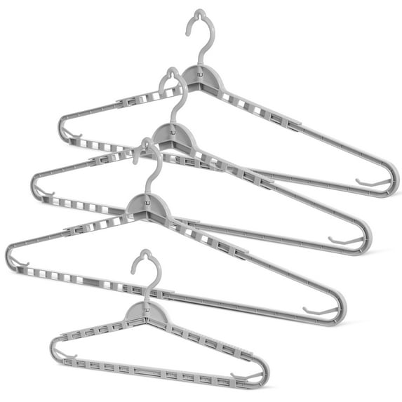 OFFIGAM 4 Pcs Multi-Functional Wide Clothes Hangers for Home, Garden, Closet, and Laundry Organization