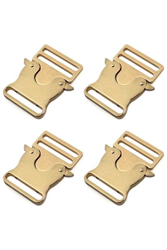 4 Pcs Multifunctional Metal Buckles Quick Side Release Buckles for Leather Strap
