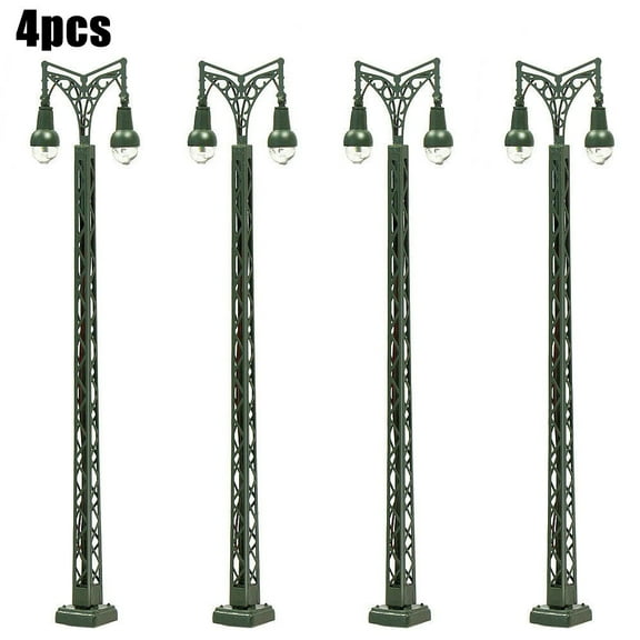 4 Pcs N Gauge Light Layout Model, Model Railway Lights Lattice Mast Light Green