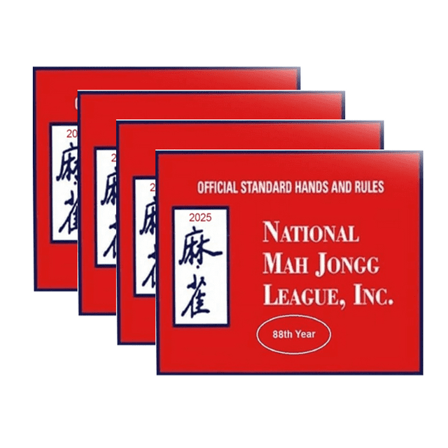 4 Pcs National Mahjong League 2025 Card National Mahjong Official