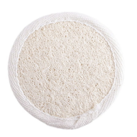 4 Pcs Natural Loofah Exfoliating Facial Scrubber, Made with Natural Egyptian Shower Loofah Sponge, Bath Shower Loofah Sponge for Women and Men, for Face That Gets You Clean, 2.56 Inch, Clear